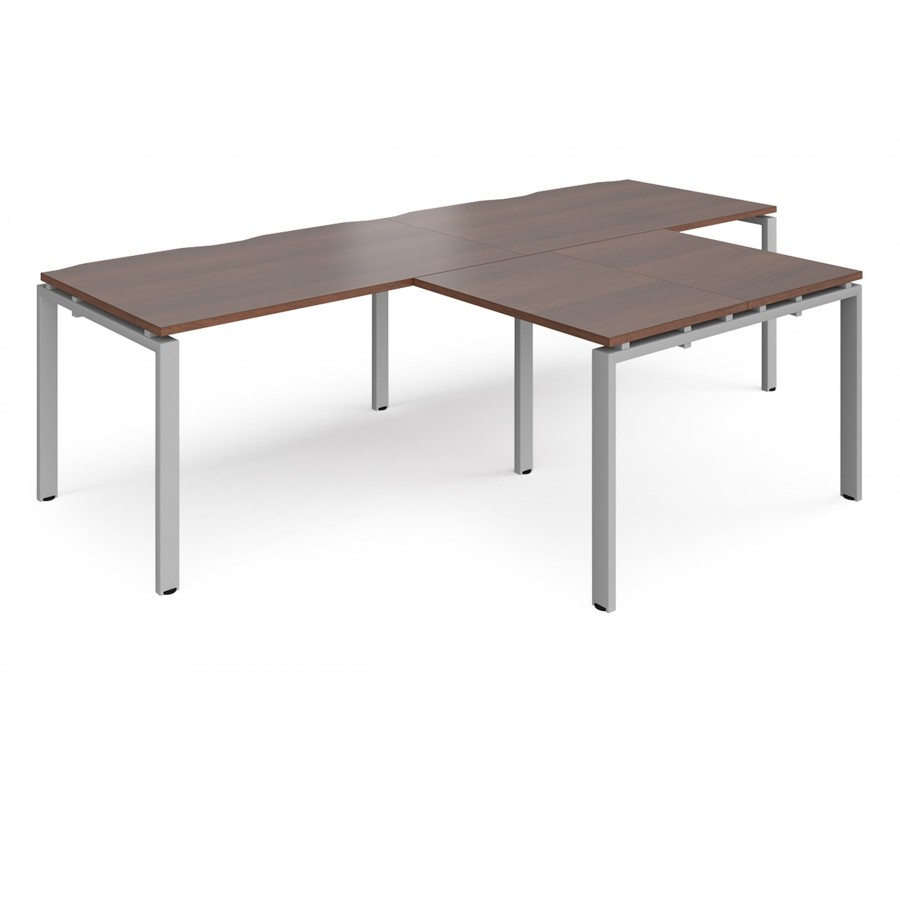 Adapt 2 Person  L Shape Desks with Return Unit